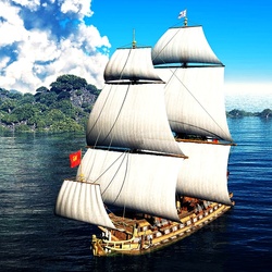 Пазл: Парусник  