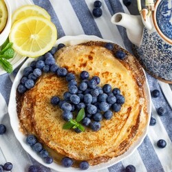 Пазл: Блины с ягодами