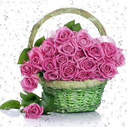 Пазл: Корзина роз