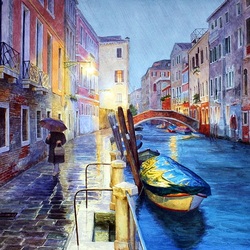 Пазл: Дождь в Венеции
