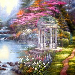 Пазл: Тропинка мимо беседки