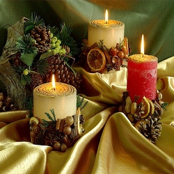 Пазл: Новогодние свечи