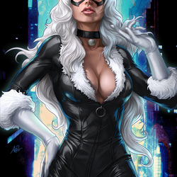 Пазл: Черная кошка 