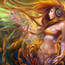 Пазл: Цветочный ангел