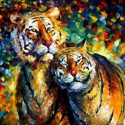 Пазл: Тигры