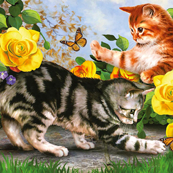 Пазл: Поймай бабочку