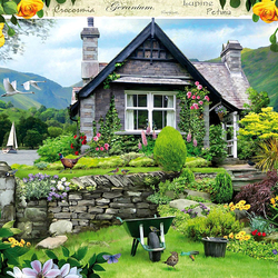 Пазл: Домик у реки