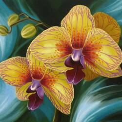 Пазл: Желтая орхидея