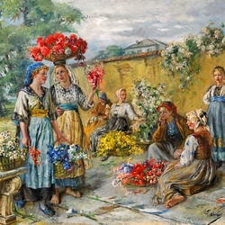 Пазл: Цветы на продажу