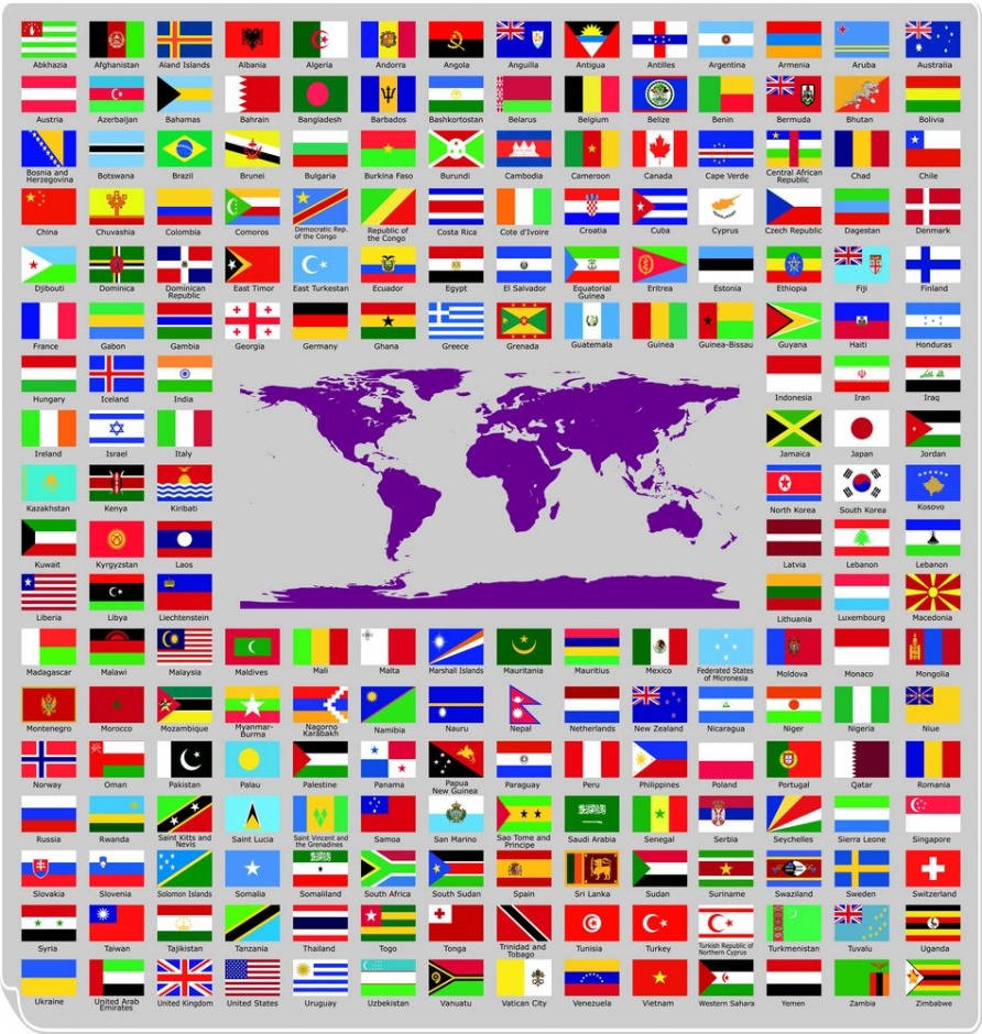 Страны флаги в алфавитном порядке