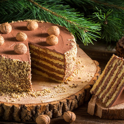 Пазл: Орехово-елочный пирог