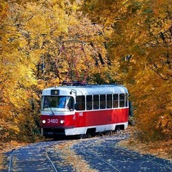 Пазл: Осенний трамвай