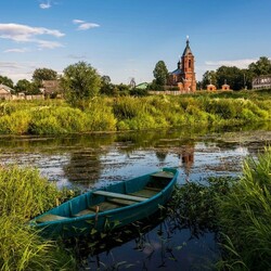 Пазл: Лодочка в заводи