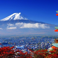 Пазл: Вид на гору Фудзияма