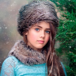 Пазл: Голубоглазая красавица