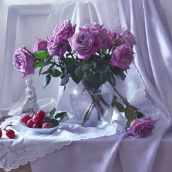 Пазл: Сиреневые розы