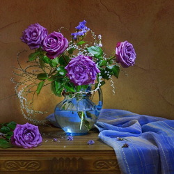 Пазл: Сиреневые розы