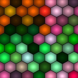 Пазл: Цветные соты