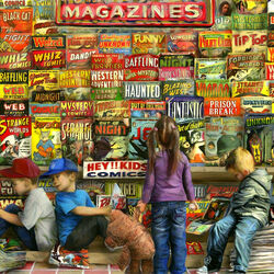 Пазл: В магазине комиксов