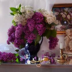 Пазл: Сиреневый натюрморт