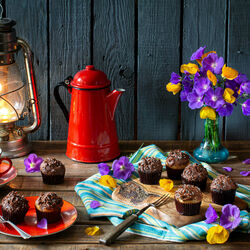 Пазл: Кофе и шоколадные капкейки
