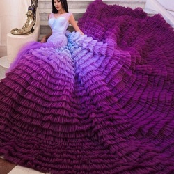 Пазл: Шикарное сиреневое платье