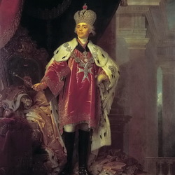 Пазл: Портрет Павла I в костюме гроссмейстера Мальтийского ордена 