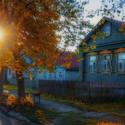 Пазл: Осень в деревне