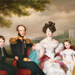 Пазл: Король Нидерландов Виллем II и его семья 