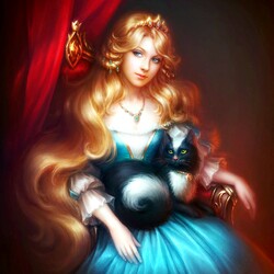 Пазл: Принцесса с любимицей