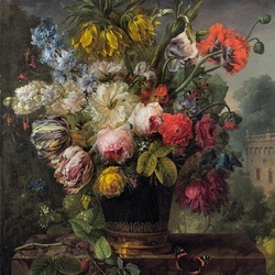 Пазл: Букет цветов в вазе