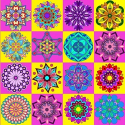 Пазл: Желто-розовый коллаж