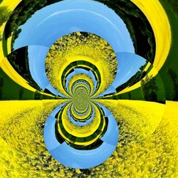 Пазл: Голубое и жёлтое