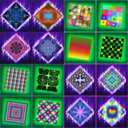 Пазл: Сине-зеленый