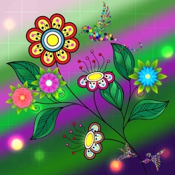 Пазл: Цветочная фантазия