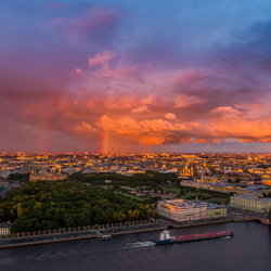 Пазл: Двойная радуга над Санкт-Петербургом 