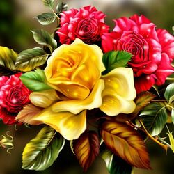 Пазл: Букет роз