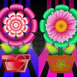 Пазл: Цветочная фантазия