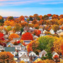 Пазл: Осенний городок