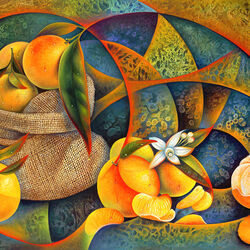 Пазл: Натюрморт с апельсинами