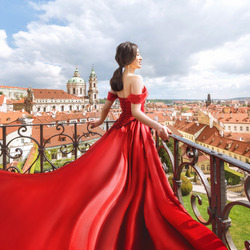 Пазл: Красивое красное платье