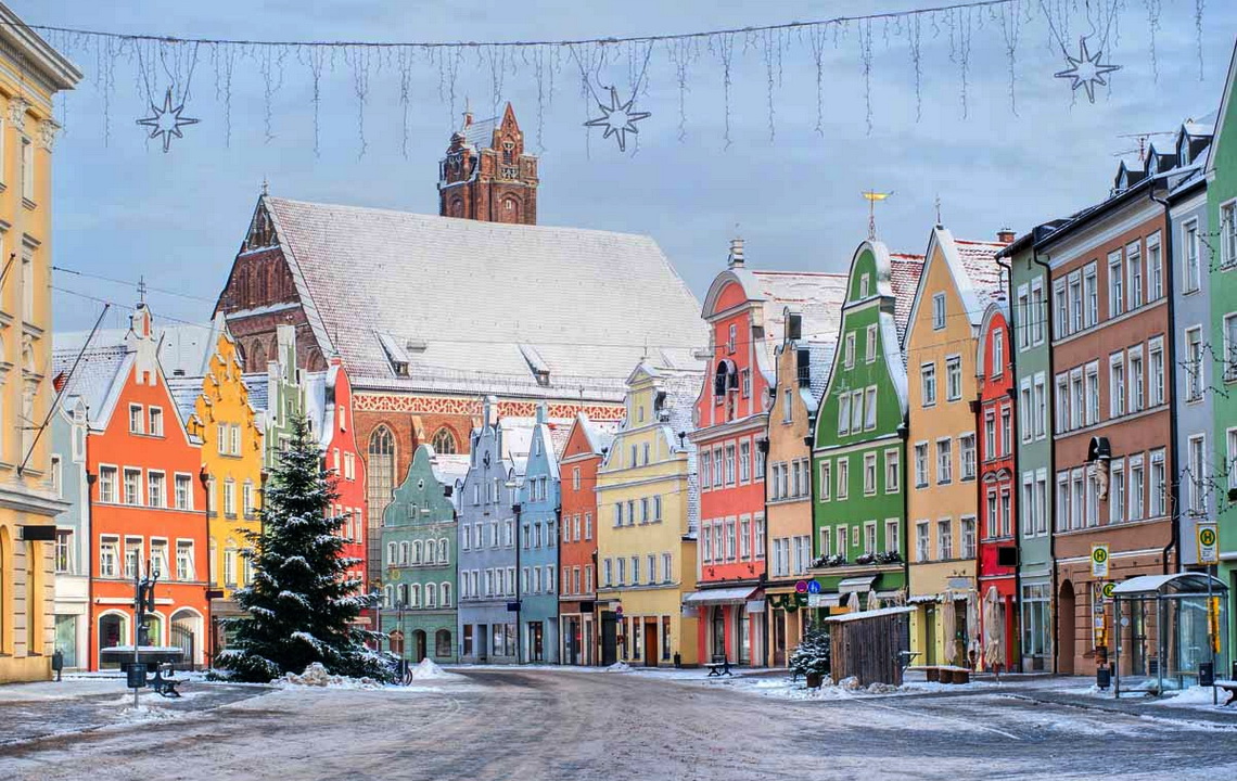 Зима в Германии Мюнхен
