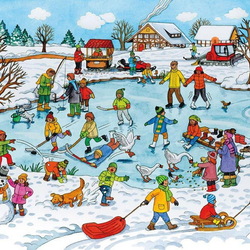 Пазл: Зимние забавы