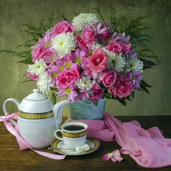 Пазл: Букет с розами