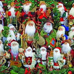 Пазл: Санта-Клаусы