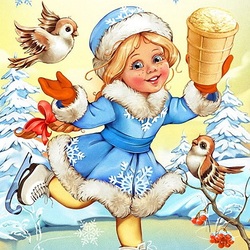 Пазл: Мороженое для Снегурочки
