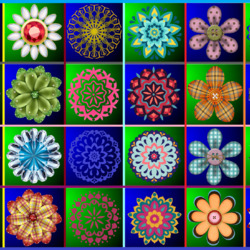 Пазл: Сине-зеленый коллаж