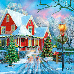 Пазл: Дом в Рождество