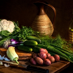Пазл: Натюрморт с овощами