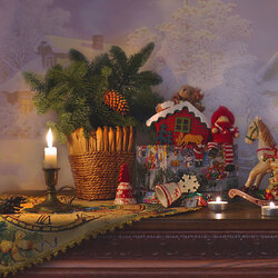 Пазл: Сквозь блеск трепещущих снежинок